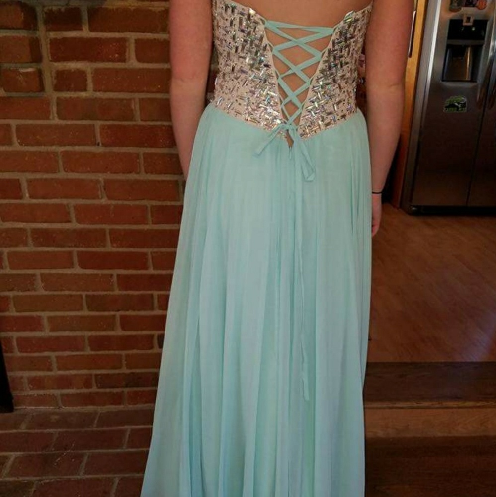 Teal prom dress - Picture 4 of 4